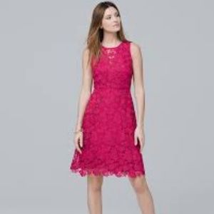 White House Black Market lace fit & flare dress